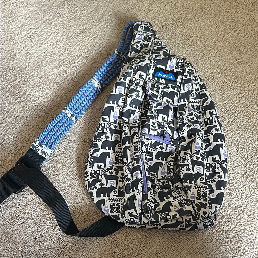 KAVU Black and White Sling Bag